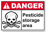 Pesticide Storage Area Danger Signs